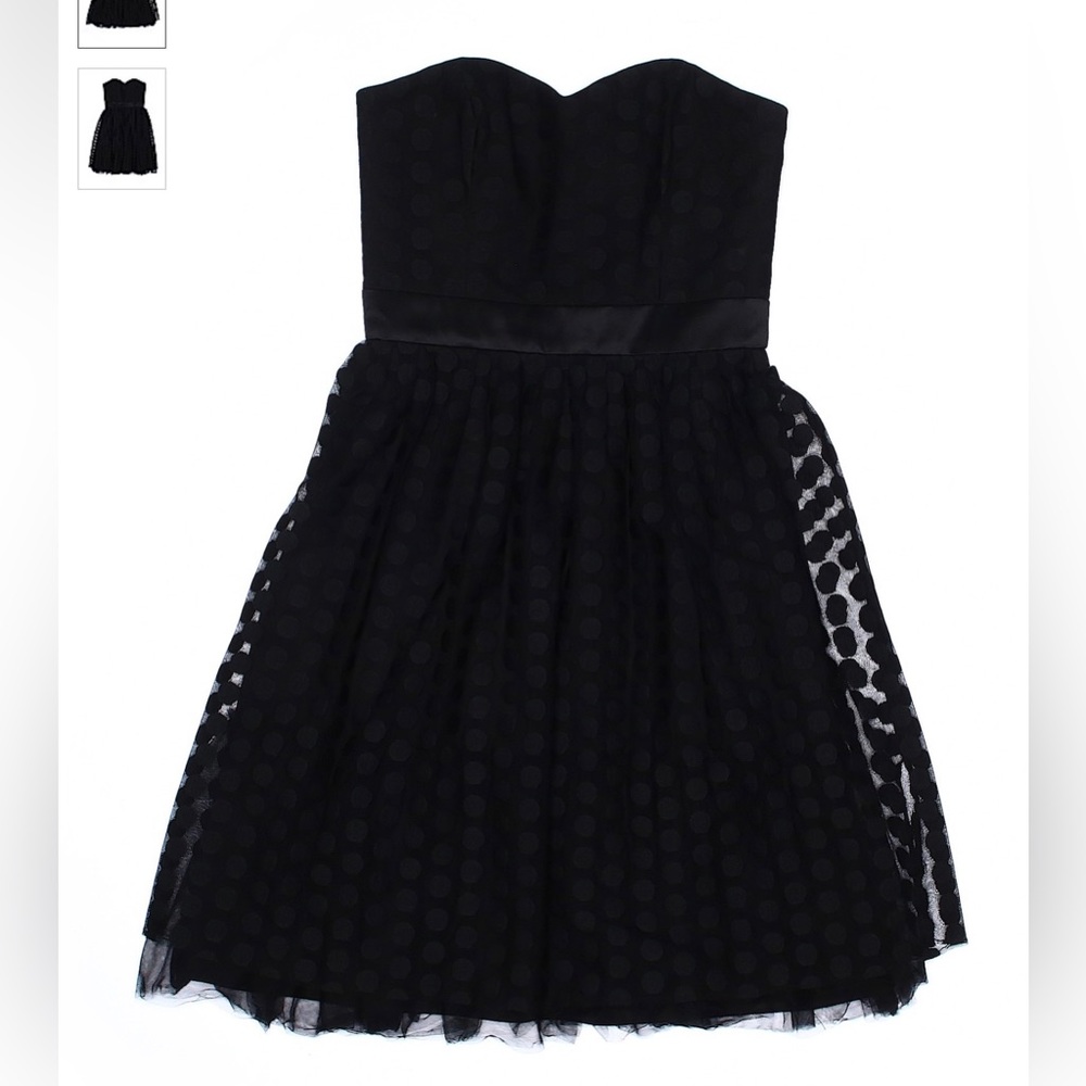 White House Black Market Strapless Black Dress. Size 6.